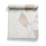 Leaf Patterned Wall Decoration 10m x 1.06m Beige, Model 5433