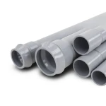 مواسير UPVC ضغط 12.5 بار قطر 630 مم سمك 30.0 مم لون رمادي
