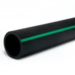HDPE Polyethylene Pipe  Nominal Pressure 15.7 Bar [PE 63] OD 280 mm  SDR 6  Color Black with Green Stripes | Almona Factory