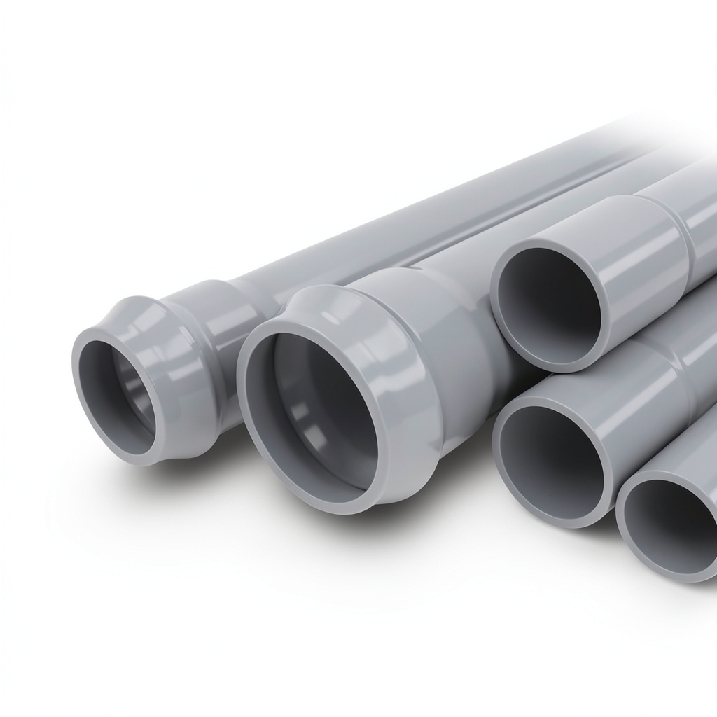 UPVC Pipes Nominal Pressure 12.5 Bar Outside Diameter 400 mm Thickness 19.1 mm Gray
