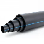 مواسير بلاستيك HDPE ضغط  3.2 بار [PE 100] قطر خارجي 355 مم  SDR 41  لون اسود مع خط ازرق | مصنع المنى