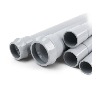 مواسير UPVC ضغط 12.5 بار قطر 630 مم سمك 30.0 مم لون رمادي