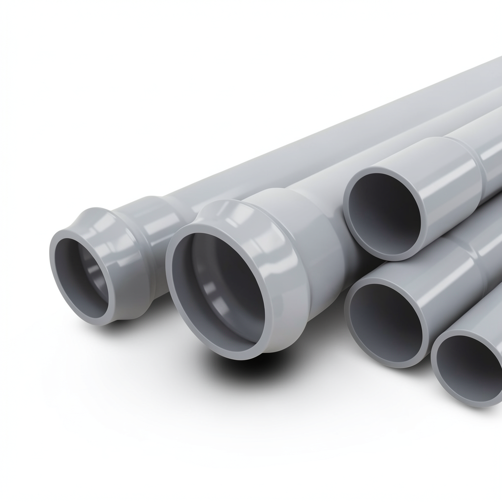 UPVC Pipes Nominal Pressure 16 Bar Outside Diameter 110 mm Thickness 6.6 mm Gray