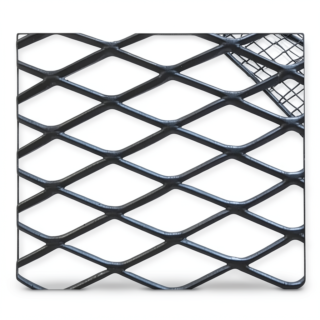Hot Rolled Black Steel Expanded Metal Mesh Khaleeji 3m Length 2.44m Width 2 mm Thickness