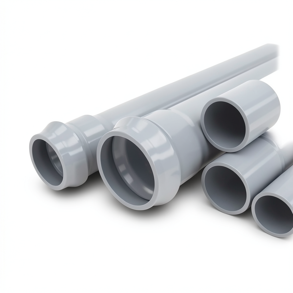 UPVC Pipes Nominal Pressure 16 Bar Outside Diameter 180 mm Thickness 10.7 mm Gray