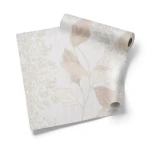 Leaf Patterned Wall Decoration 10m x 1.06m Beige, Model 5433