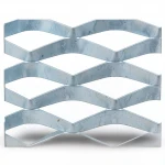 Galvanized Steel Expanded Metal Mesh  [Mazyoon] Thickness 1.7 mm Width 2.44  meter Length 7 M | Bait Al Tatawor Factory
