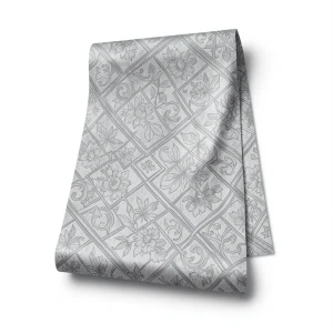 Italian Patterned Wallpaper 10 m x 1.06 m Gray, Model 5432