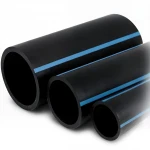 أنابيب HDPE الوطني لشبكات المياه  ضغط 12.5 بار قطر خارجي 200 مم سمك 9.6 مم لون اسود