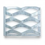 Galvanized Steel Expanded Metal Mesh  [Mazyoon] Thickness 1.8 mm Width 2.44  meter Length 1 meter | Bait Al Tatawor Company