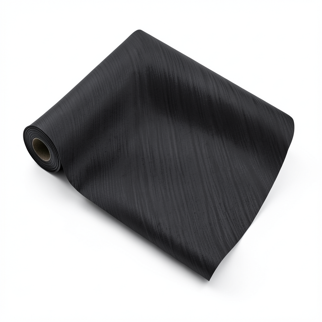 Dutch Wooden Wallpaper 10m x 0.53m Black Color, Model 218389