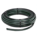 لفة أنابيب بلاستيك HDPE ضغط 10 بار PE 63 قطر خارجي 160 مم SDR 11 أسود مع خطوط خضراء