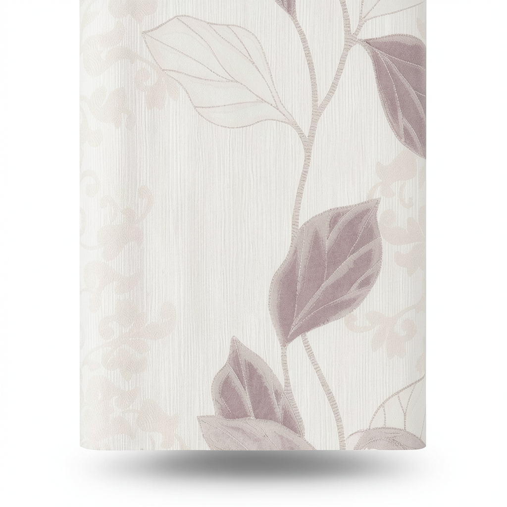 Leaf Patterned Wallpaper 10m x 1.06m Pale Beige, Model 5430