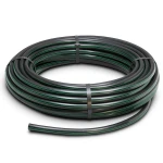 لفة أنابيب بلاستيك HDPE ضغط 15.9 بار PE63 قطر خارجي 90 مم SDR 7.4 أسود مع خطوط خضراء