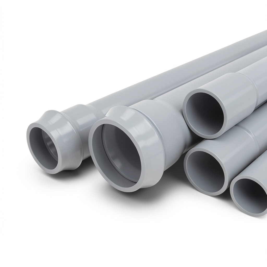 UPVC Pipes Nominal Pressure 16 Bar Outside Diameter 225 mm Thickness 13.4 mm Gray