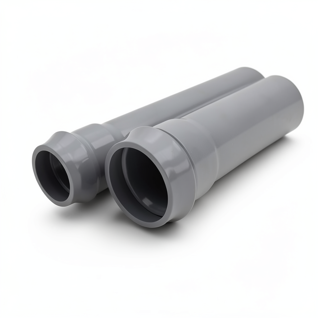 UPVC Pipes 16 Bar Pressure 400 mm Diameter 23.7 mm Thickness Gray