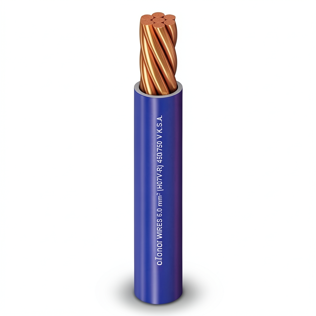 70mm² Stranded Electrical Wire 450/750V, Copper Conductor, Heat Resistant PVC Insulation, 100 Yards Coil | Al Fanar
