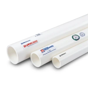 انابيب UPVC ضغط 8.6 بار مقاس ½ 1 إنش سمك 52.1 مم أبيض | بلاستيك الوطنية