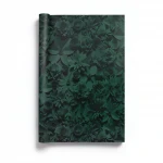 Dutch Floral Wall Covering Dark Green Color, Length 10m, Width 0.53m, Model 17342