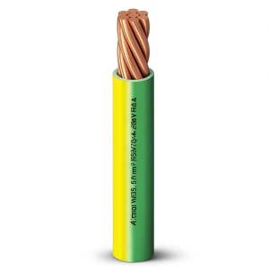 لفة سلك كهرباء مجدول 1.5 ملم 450/750 فولت، موصل نحاس معزول بـ PVC مقاوم للحرارة، أصفر/أخضر | شركة الفنار
