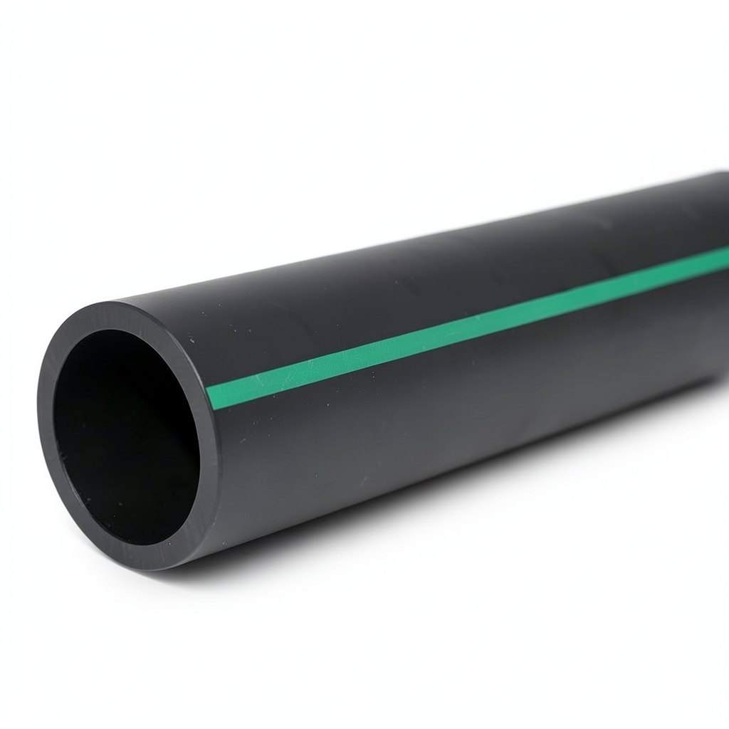 HDPE Polyethylene Plastic Pipe PN 6 Bar PE 63, 560 mm Diameter, SDR 17.6, Black