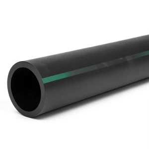 HDPE Polyethylene Plastic Pipe 6 Bar Pressure PE 63, 630 mm OD, SDR 17.6, Black
