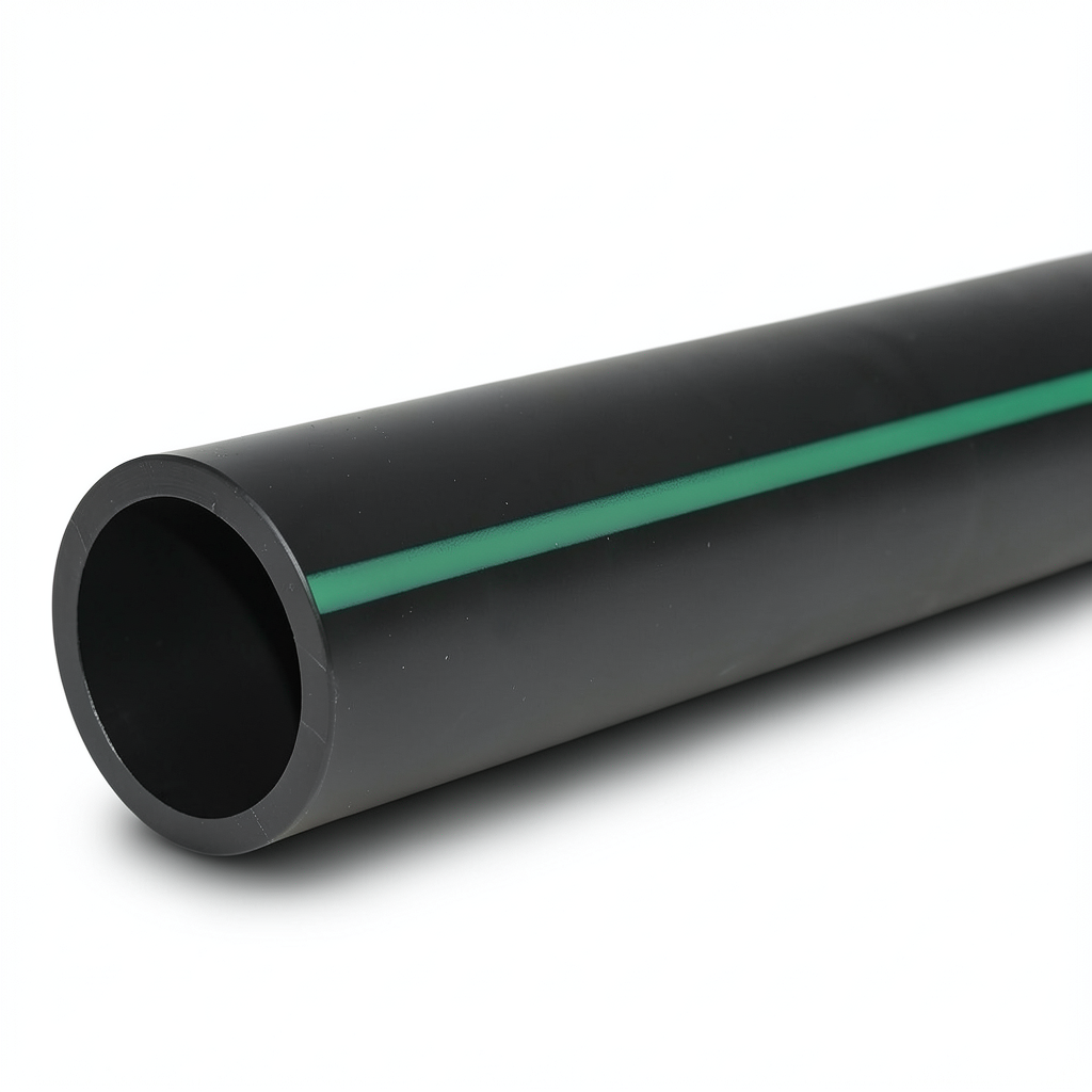 مواسير HDPE ضغط 10 بار PE 63 قطر خارجي 180 مم SDR 11 لون أسود