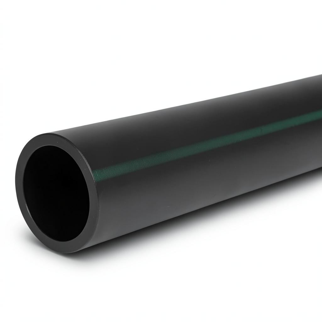 HDPE Pipe Nominal Pressure 10 Bar PE 63 OD 200 mm SDR 11 Black
