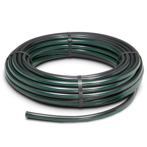 HDPE Plastic Coil Pipe Nominal Pressure 15.9 Bar PE 63 OD 125 mm SDR 7.4 Black with Green Stripes
