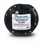 Stranded Copper Wire 450/750V, 50 sq mm Size, Black Color, Drum Length 3000m | Riyadh Cables