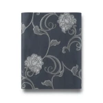Italian Wallpaper Floral Design Dark Gray, Size 10mx0.73m, Model 41766