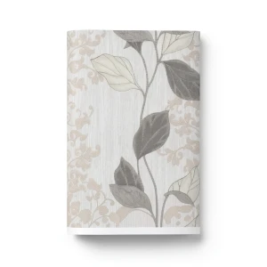 Italian Leaf Patterned Wallpaper 10m x 1.06m Beige, Model 5427