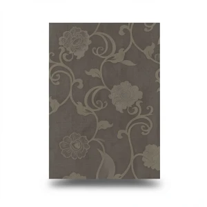 Italian Wallpaper Floral Design Dark Beige, Size 10mx0.73m