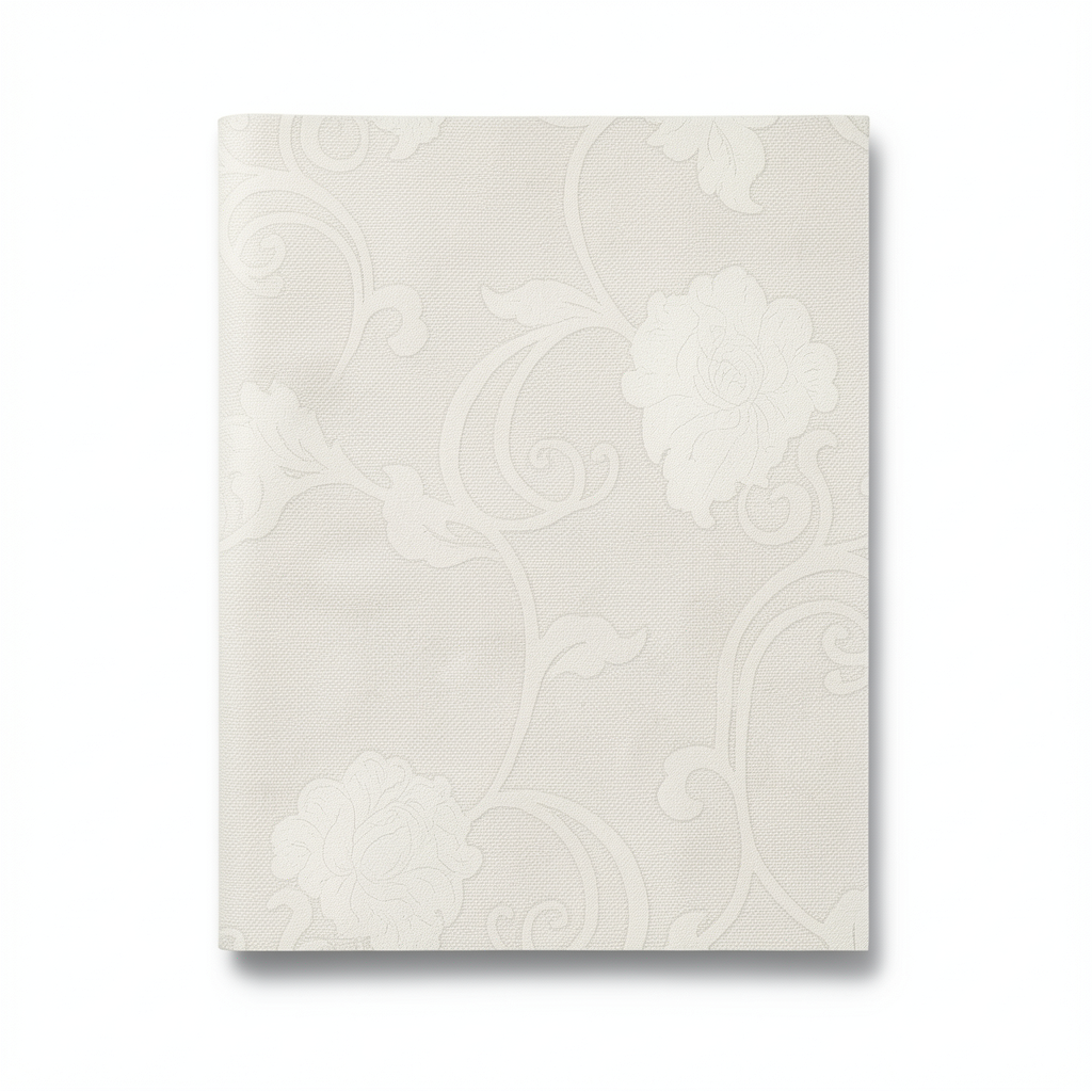 Italian Wallpaper Floral Design Pale Beige Color, Size 10mx0.73m, Model 41761