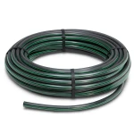 لفة أنابيب بلاستيك HDPE ضغط 10 بار PE 63 قطر خارجي 160 مم SDR 11 أسود مع خطوط خضراء
