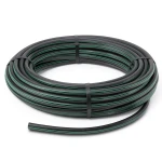 لفة أنابيب بلاستيك HDPE ضغط 15.9 بار PE 63 قطر خارجي 75 مم SDR 7.4 أسود مع خط أخضر