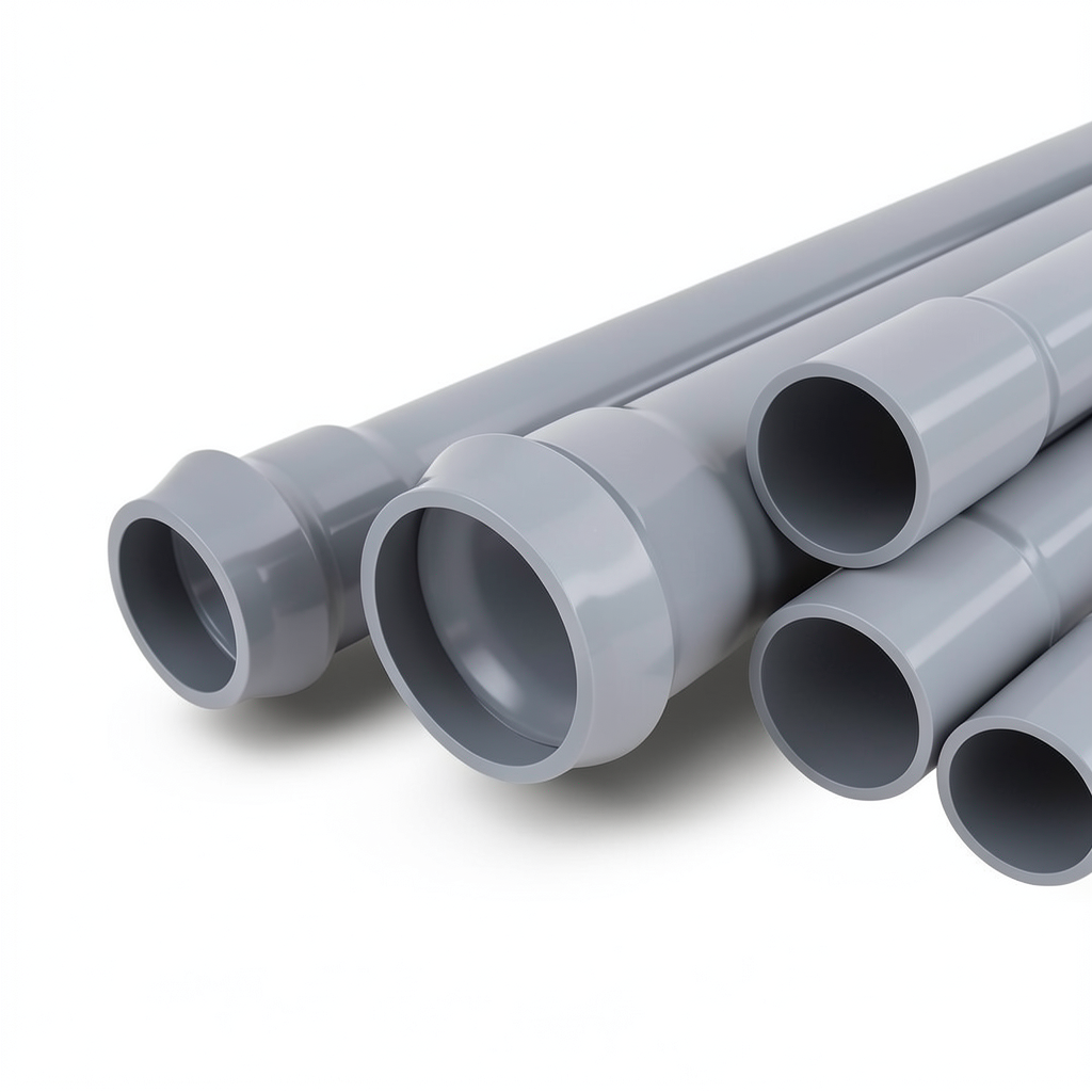 UPVC Pipes Nominal Pressure 16 Bar Outside Diameter 250 mm Thickness 14.8 mm Gray