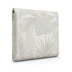 Italian Leaf Patterned Wall Covering 10m x 1.06m Pale Beige, Model 5408