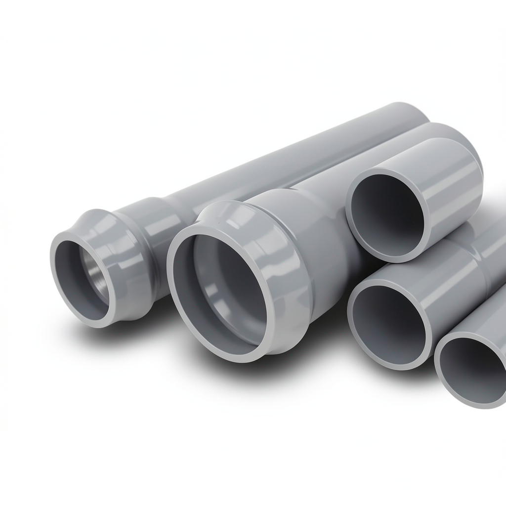 UPVC Pipes Pressure 16 Bar Outside Diameter 315 mm Thickness 18.7 mm Gray