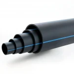 أنابيب HDPE ضغط  4 بار [PE 100] قطر خارجي 315 مم  SDR 33  لون اسود مع خط ازرق | مصنع المنى