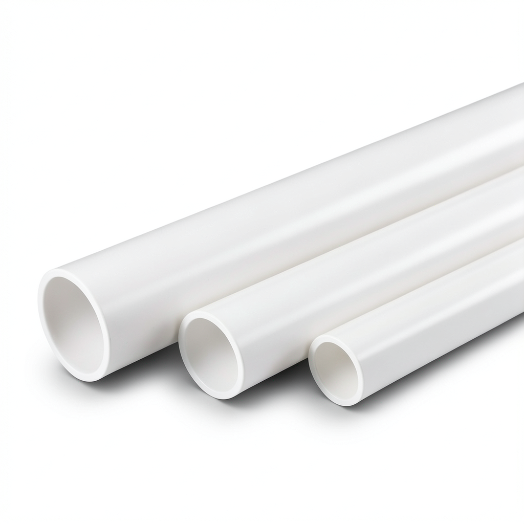 أنابيب UPVC جدول 80 قطر خارجي 114.3 مم سمك 8.56 مم أبيض