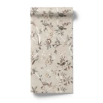 Wall Decoration Floral Design 10 m x 0.53 m Beige, Model 28843