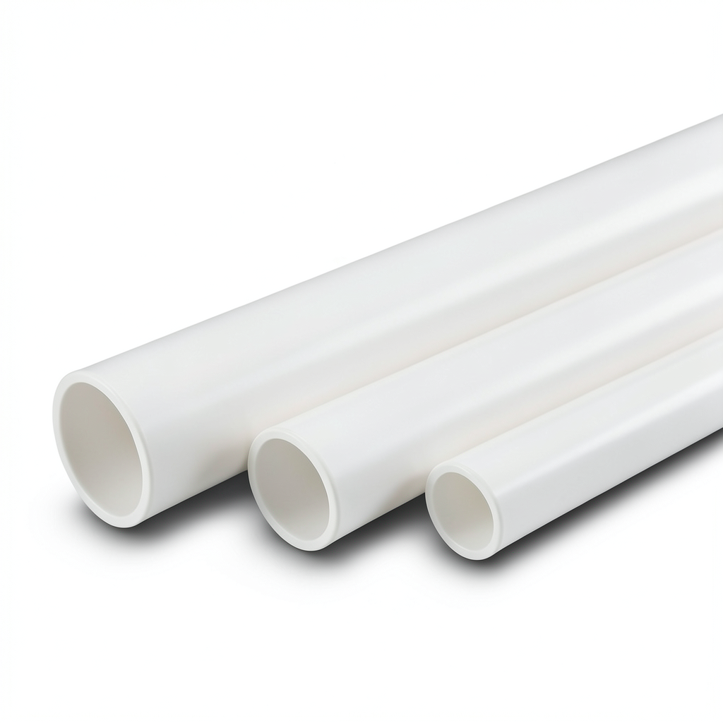 أنابيب UPVC جدول 80 مقاس 5 إنش قطر خارجي 141.3 مم سمك 9.52 مم أبيض