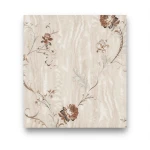 Floral Wall Decoration 10m x 1.06m Beige, Model 5424