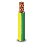 Stranded Wire 10 mm2 450/750V Copper Conductor Heat Resistant PVC Insulated, Yellow/Green | Al Fanar