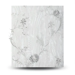 Floral Wallpaper Gray Color 10m x 1.06m, Model 5422