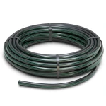 لفة أنابيب HDPE ضغط 15.9 بار PE 63 قطر خارجي 125 مم SDR 7.4 أسود مع خط أخضر