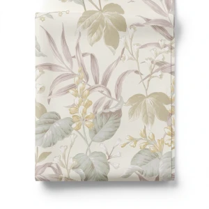 Floral Wall Covering 10m x 0.53m Beige Color, Model 28855