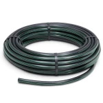 لفة أنابيب بلاستيك HDPE ضغط 3.9 بار PE 63 قطر خارجي 63 مم SDR 21 أسود مع خطوط خضراء