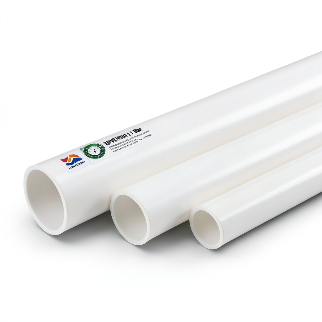 UPVC Pipes Nominal Pressure 11 Bar Size 4 inch Thickness 4.39 mm White | Al Watania Plastics